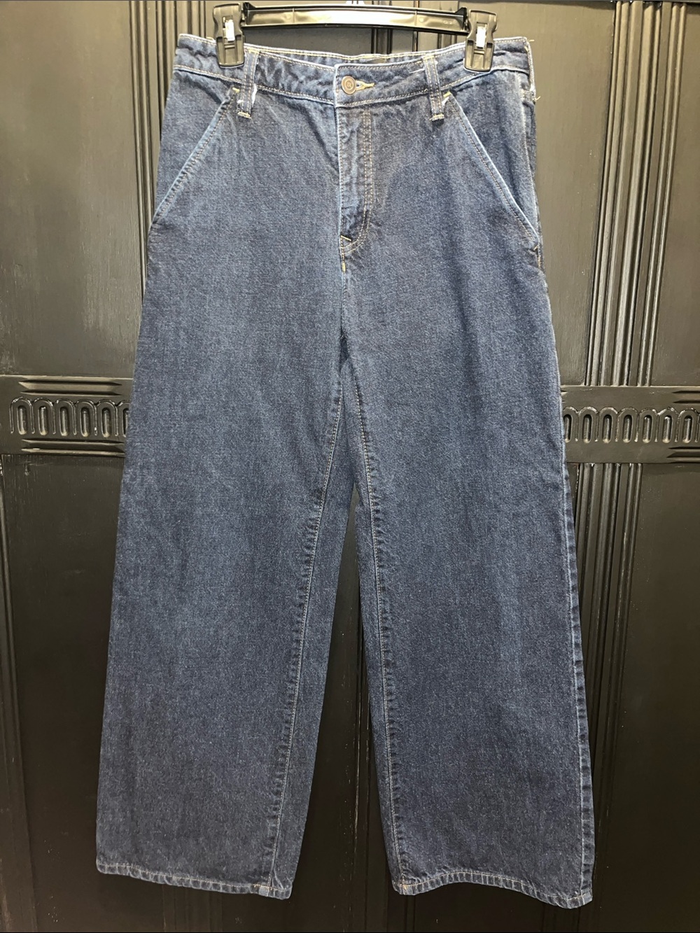 Banana Republic Wide-Leg Jeans in Dark Blue Denim size 28 - 6